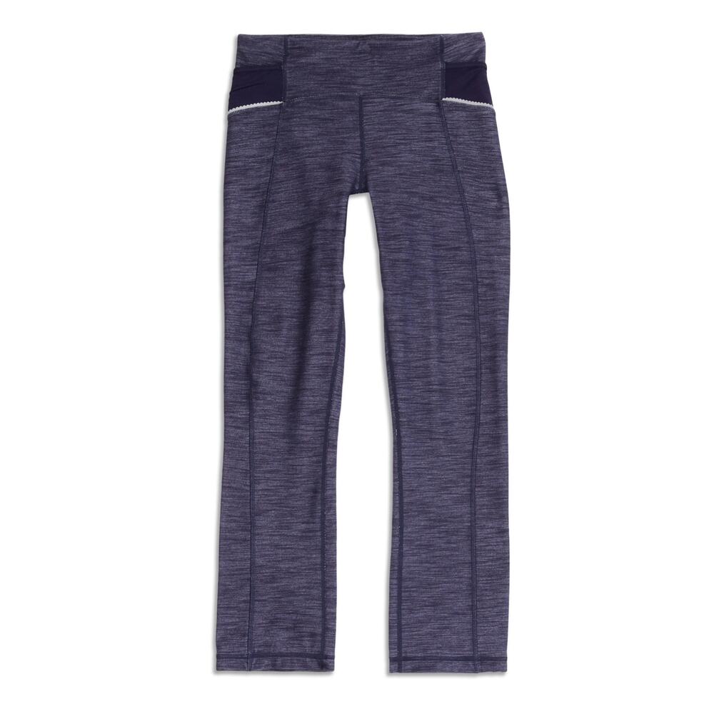 Lululemon Ride On Crop Cycling Pant in Deep‎ Indigo Blue Denim Luon Size 2